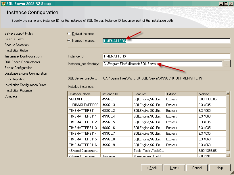 SQL Instance Configuration